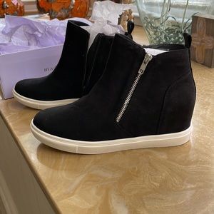NEW IN BOX, Madden Girl Women’s size 10, black high top sneakers.